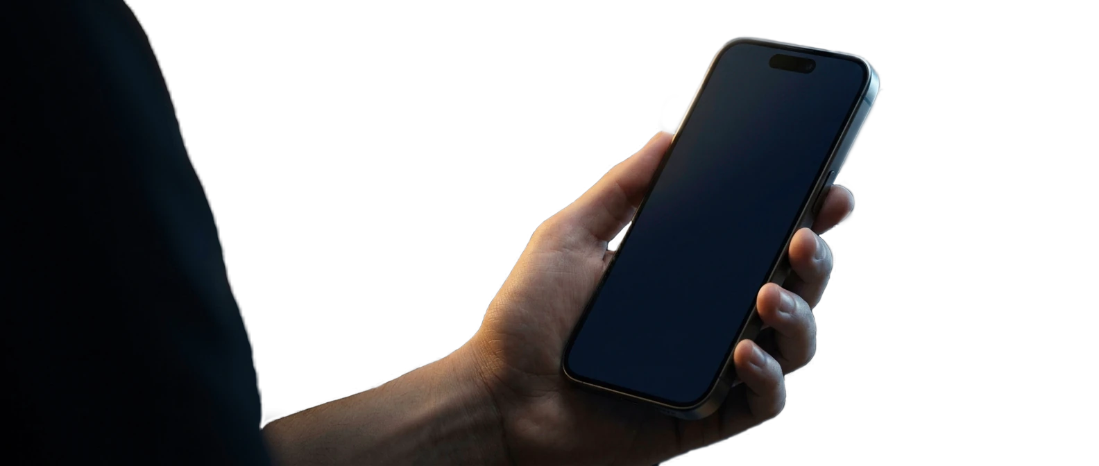 A hand holding an iPhone showing the Stonekept My Day screen.